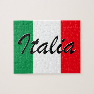 Italia Flagga - Hög kvalitet Pussel
