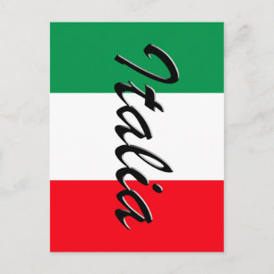 Italia Flagga - Hög kvalitet Vykort