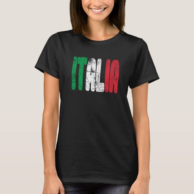 Italia Flagga Italia Pride Italien Vacation Italie T Shirt (Framsida)