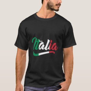 Italia Flagga Italien Italiano Family Heritage T Shirt
