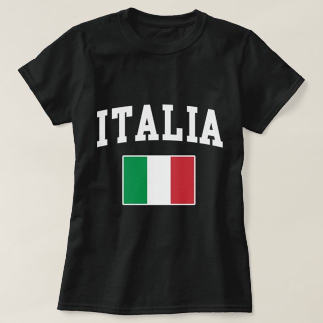 Italia Flagga Italien Italiano Family Manar Wome T Shirt (Design framsida)