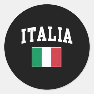 Italia Flagga Italien Italiano Family Runt Klistermärke
