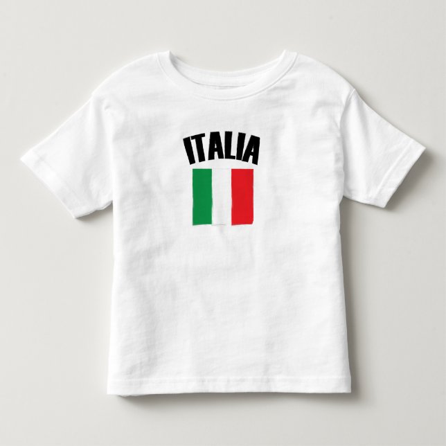 Italia Flagga Italien T Shirt (Framsida)