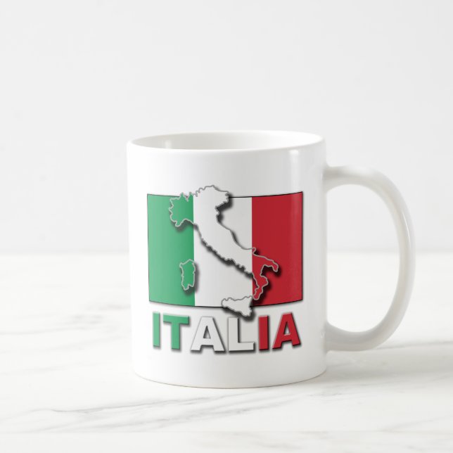 Italia flaggaland kaffemugg (Höger)