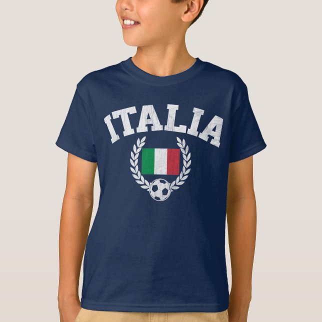 Italia fotbollskjorta tee shirt (Framsida)