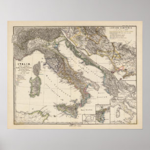 Italia Gallia cisalpina, Sicilia, Sardinia Poster