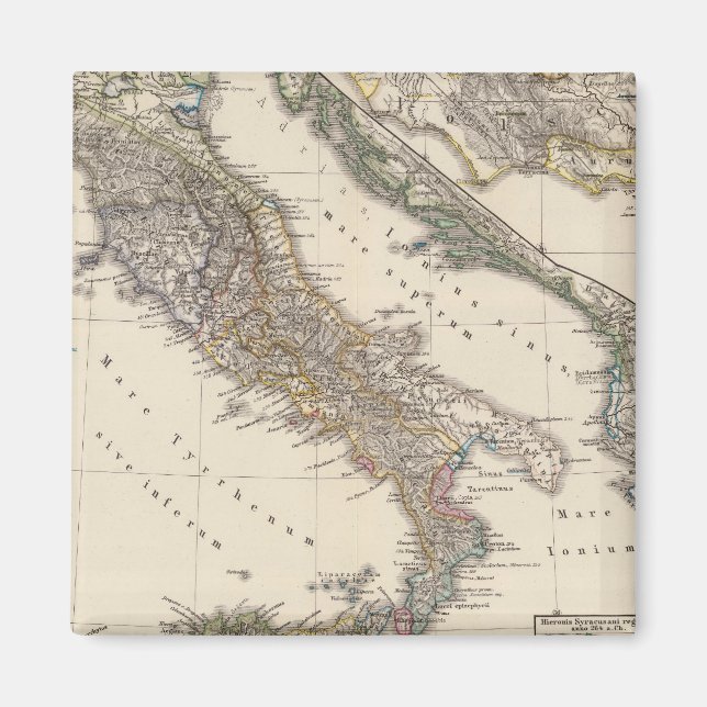 Italia, Gallia cisalpina, Sicilien, Sardinien Magnet (Framsidan)