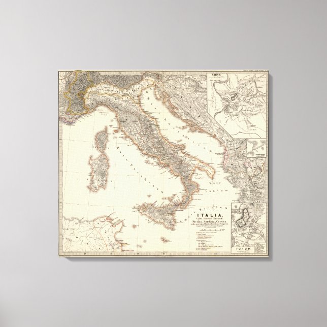 Italia, Gallia citerior, Illyricum, Sicilia Canvastryck (Framsida)