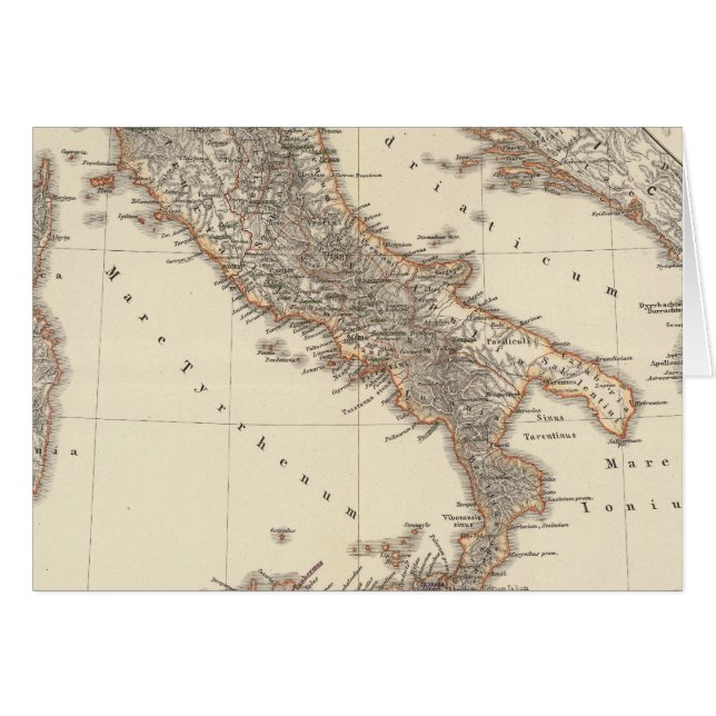 Italia, Gallia citerior, Illyricum, Sicilia Hälsningskort (Framsidan Horizontal)