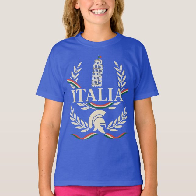 Italia Heritage Crest T Shirt (Framsida)