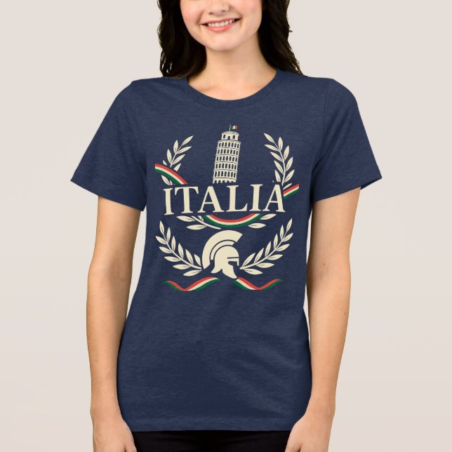Italia Heritage Crest T Shirt (Framsida)