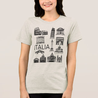 Italia Italian Monuments  T Shirt