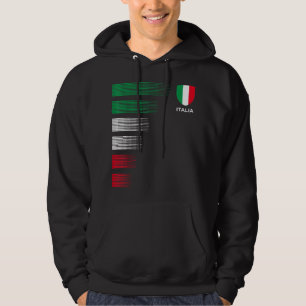 Italia Italien Flagga Emblem - Pridet Ancestry Hoodie