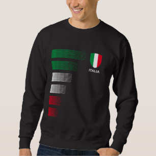 Italia Italien Flagga Emblem - Pridet Ancestry Lång Ärmad Tröja