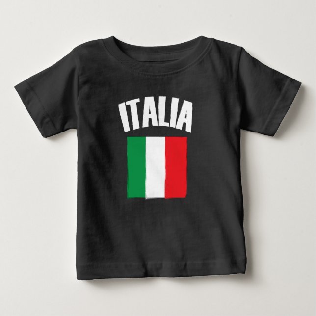 Italia Italien Flagga Fotboll Fläkt T Shirt (Framsida)
