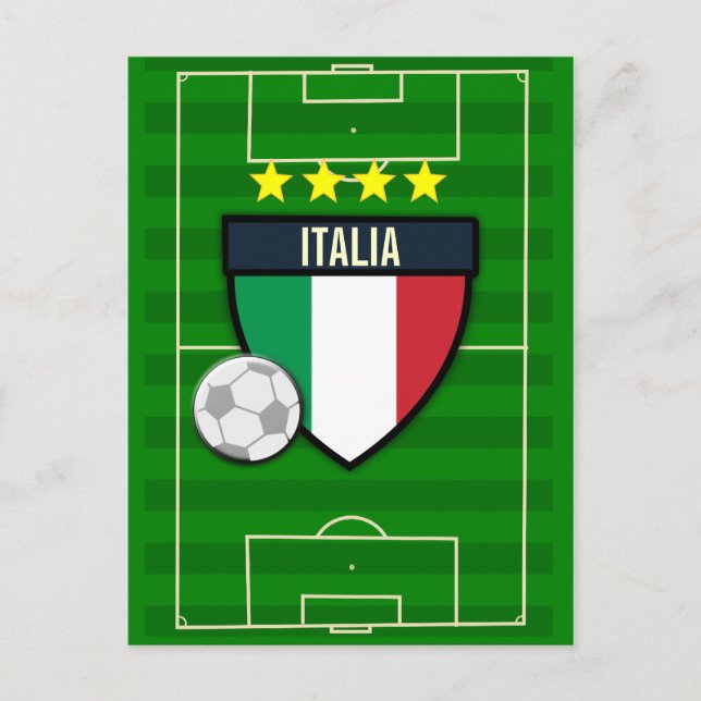 Italia Italien - Fotboll Vykort (Framsida)
