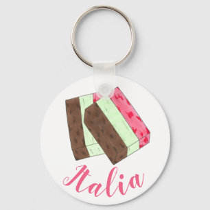 ITALIA Italien Italy Food Spumoni Ice Cream Gelato Nyckelring