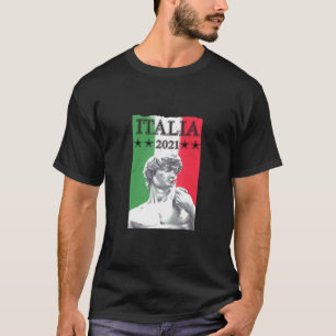 Italia Italien Jersey Flagga David Statue Soccer F T Shirt