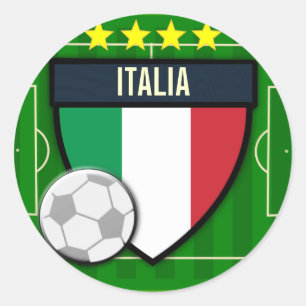 Italia italienfotboll runt klistermärke