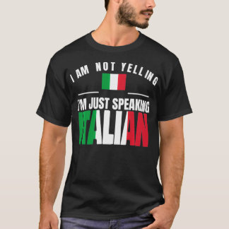 Italia jag säger inte att jag bara talar italiensk t shirt