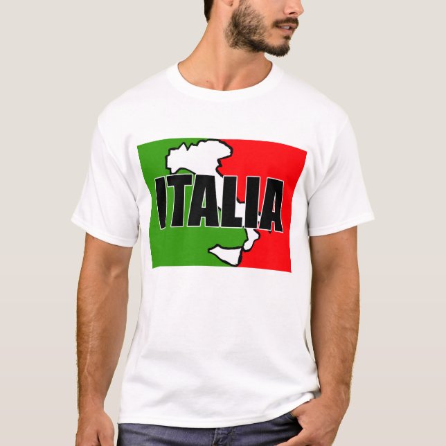 Italia karta tee shirt (Framsida)