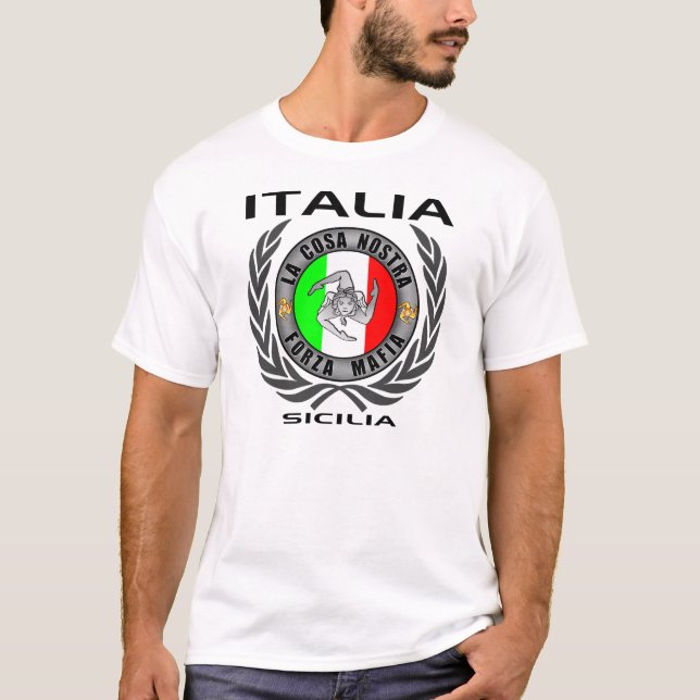 ITALIA - La Cosa Nostra (SICILIA) T Shirt (Framsida)