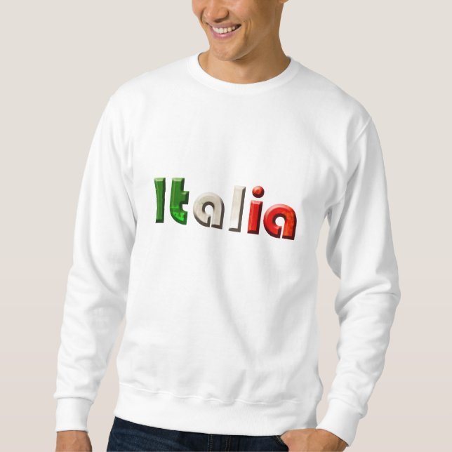Italia logotypgåvor för italienare- och sweatshirt (Framsida)
