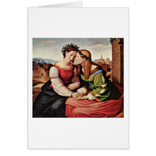 Italia och Germania av Johann Friedrich Overbeck Hälsningskort