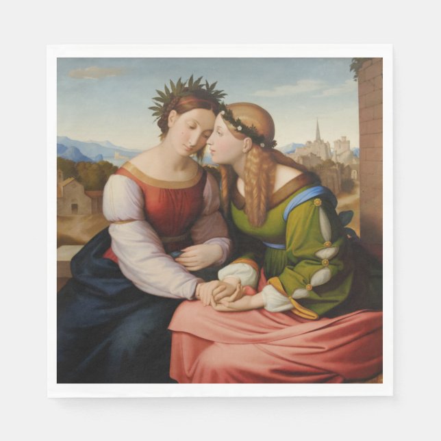 Italia och Germania (Italien och Tyskland som syst Pappersservett (Framsidan)