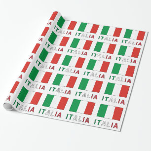 Italia och italienska flaggan presentpapper