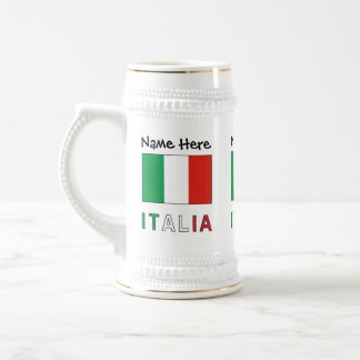 Italia och personlig Italienska flaggan Sejdel
