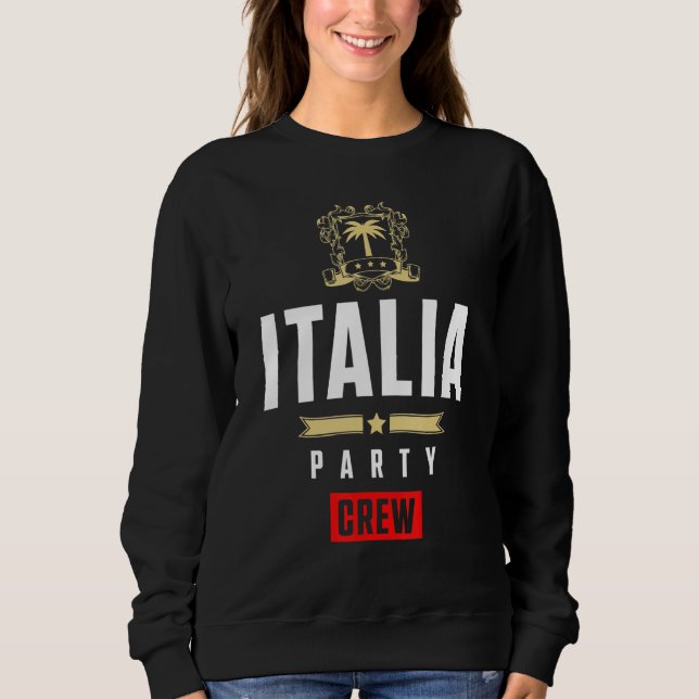 Italia Party Crew  Cool Italy Vacation Team T Shirt (Framsida)