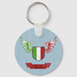 Italia påskyndade vintageflagga nyckelring