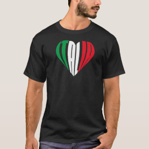 Italia Proud Italiana Heart I Kärlek Italia T Shirt