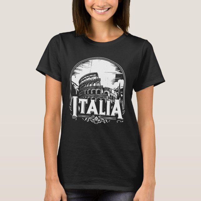 Italia Rom Colosseum T Shirt (Framsida)
