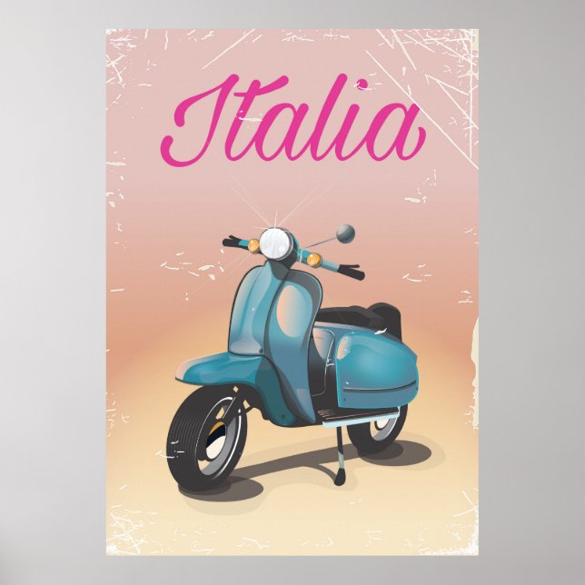 Italia Scooter reseaffisch Poster (Framsidan)
