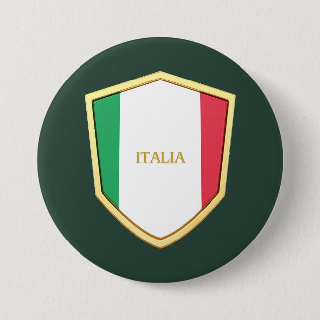 Italia Shield-fotboll Fläkt Knapp (Framsida)