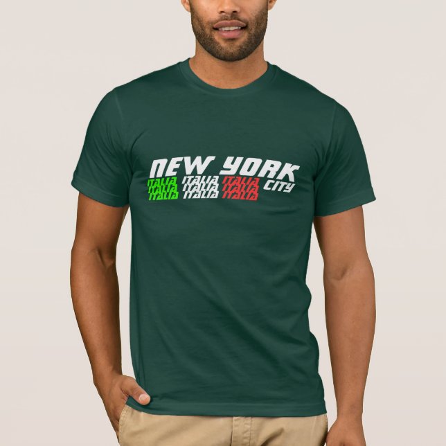 Italia skjorta. New York skjorta T-shirt (Framsida)