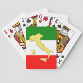 Italia Tricolore Guld Italien Karta Italienska Fla Casinokort