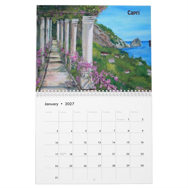 Italia väggkalender 2015 kalender (Jan 2027)