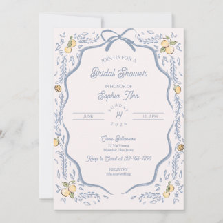 Italian Amalfi Coastal Bridal Shower Invitation Inbjudningar