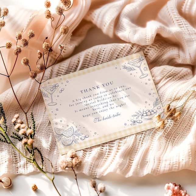 Italian Aperitivo Ciao Miss Bridal Shower Tack Kort (Skapare uppladdad)