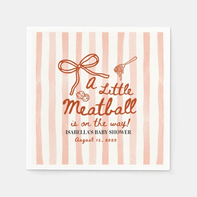 Italian Baby Shower Theme Pappersservett (Framsidan)