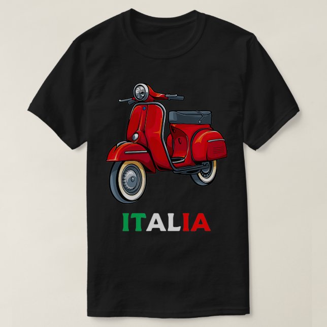 Italian Biker Bike Rider Motorcycle Love Italy Sco T Shirt (Design framsida)