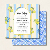 Italian Blue Tiles, Ciao Baby, Lemons square