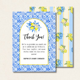 Italian Blue Tiles, Ciao Baby, Lemons square Tack Kort