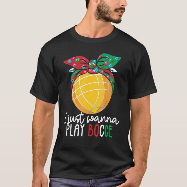 Italian Bowling Game Italy Bocci Player Bocce Ball T Shirt (Framsida)