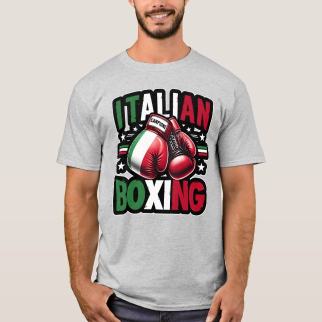 Italian Boxing (Campione)  T-Shirt (Framsida)
