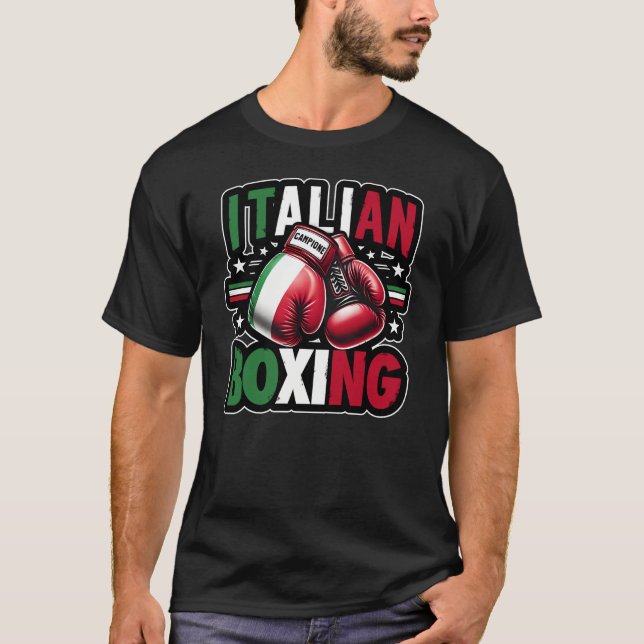 Italian Boxing (Campione)  T Shirt (Framsida)
