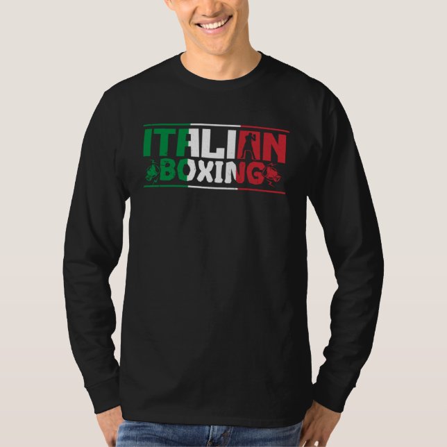 Italian Boxing Pride Boxer Coach Fitness Workout T Shirt (Framsida)